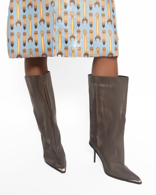 Silver Toe Boots