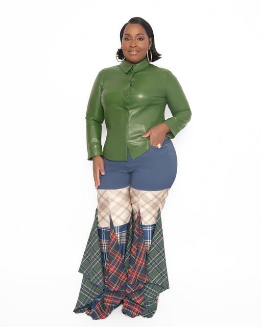 Plaid with A Twist Pants