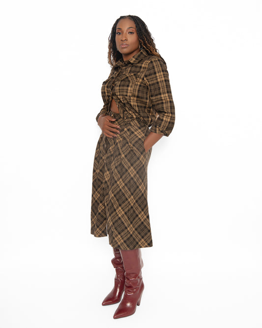 Plaid Me Down Skirt Set