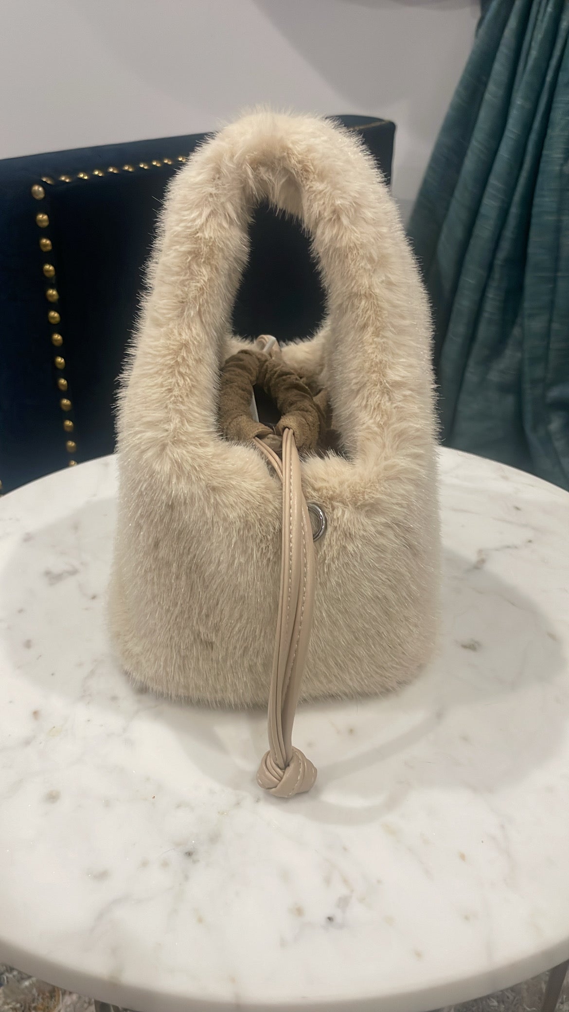 Small Fur Bag with Single Handle