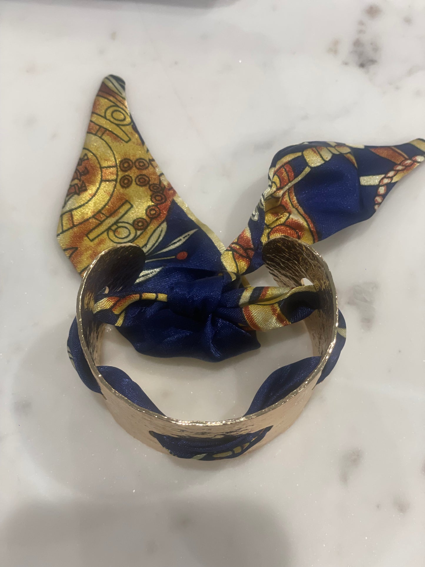 Gold Cuff with Scarf Closure